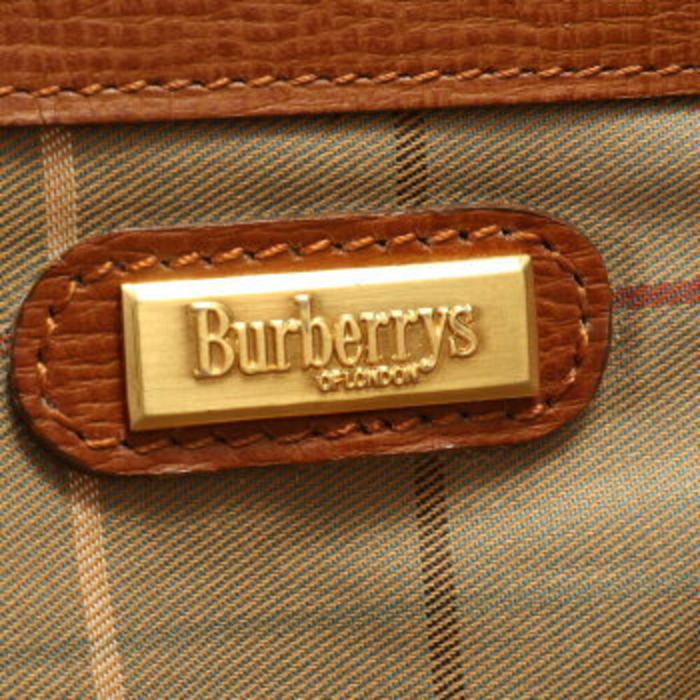 Burberry Nova Check Leather Business Bag Briefcase Tote Brown - Picture 14 of 14